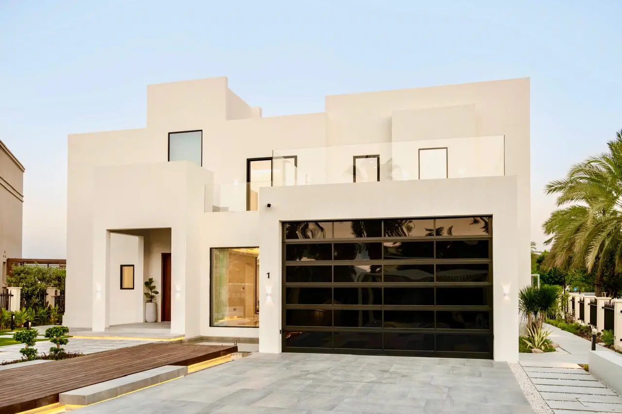 Front elevation, after the works, Cluster 39, Villa 1, Jumeirah Islands