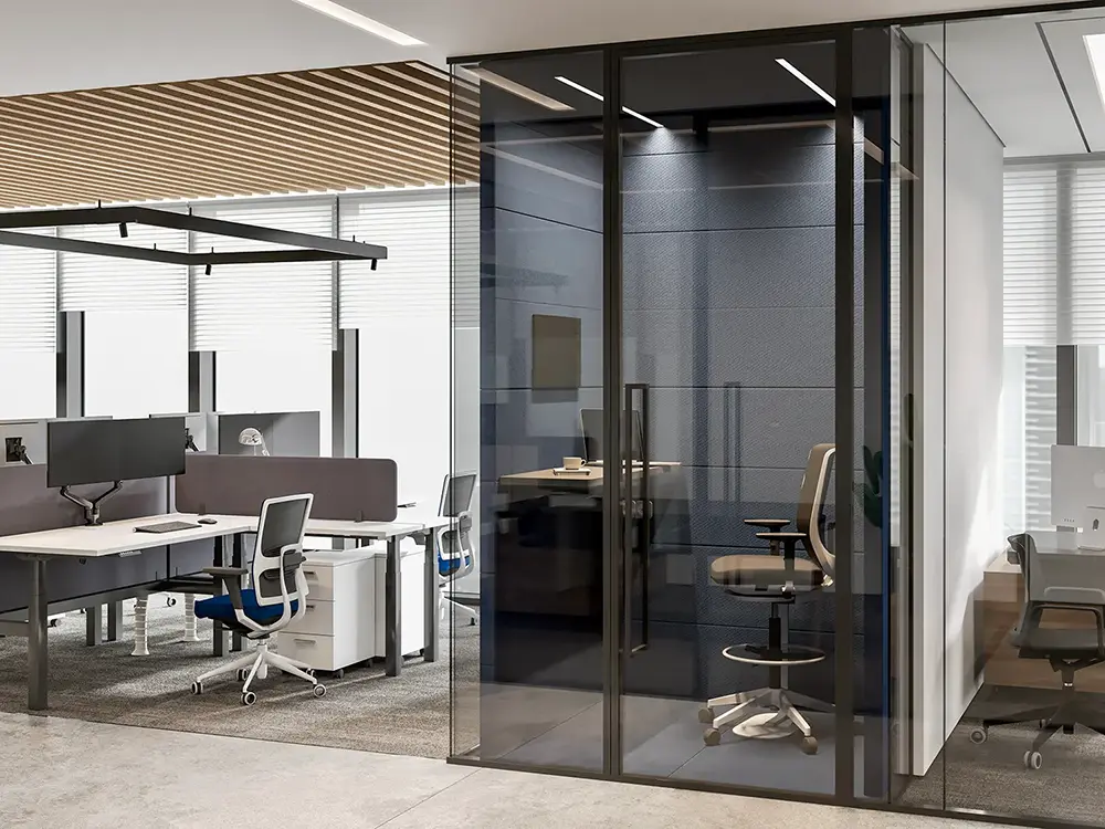 Phone booth in a Fajr Interiors office design
