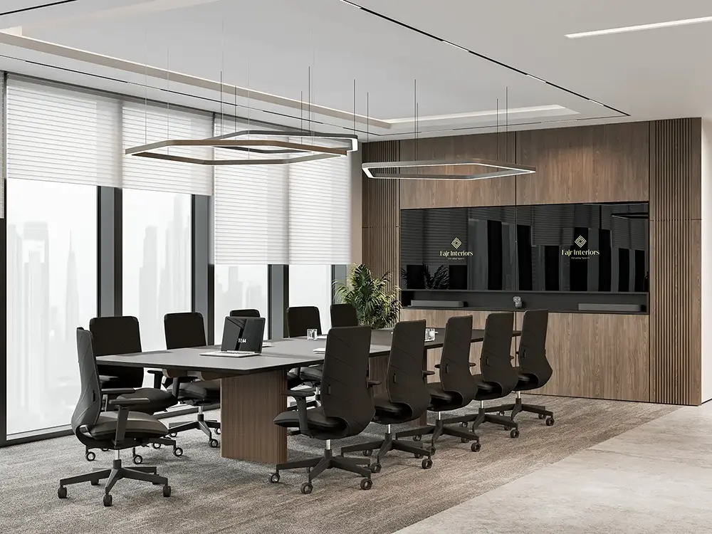 Design render: the boardroom, IMI at One Za'abeel, Dubai