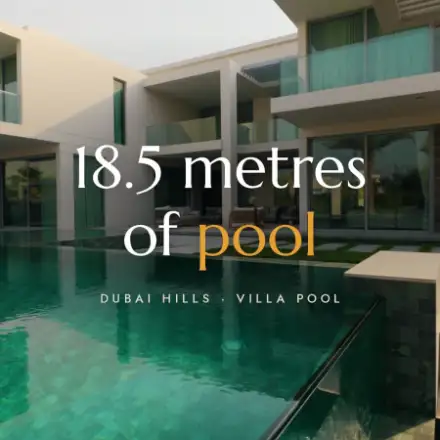 18.5-metre pool at a villa in Dubai Hills, Dubai