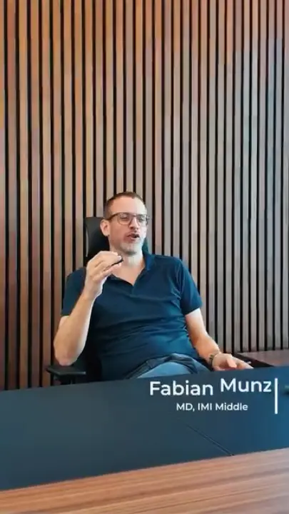 Fabian Munz, Managing Director of IMI Middle East, in the IMI office at One Za’abeel, Dubai
