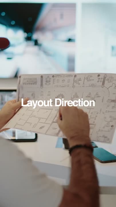 Layout direction: Opus Tower office fitout by Fajr Interiors, Dubai
