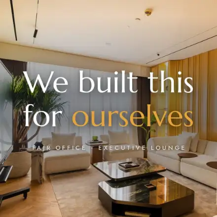 Executive lounge in the Fajr Interiors office, Dubai