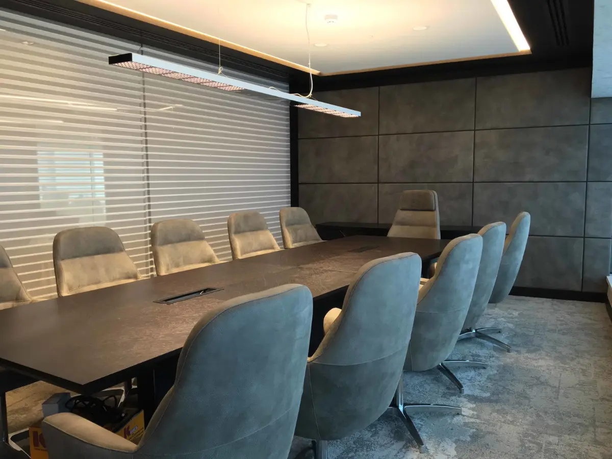 Boardroom delivered by Fajr Interiors for ASI, Dubai