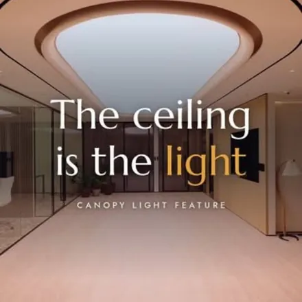 Canopy light feature in a ceiling