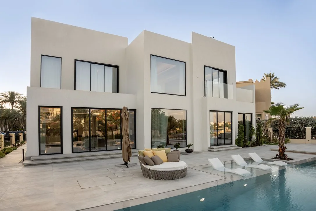 Photograph: the renovated villa at Cluster 39, Villa 1, Jumeirah Islands, with its pool and terrace