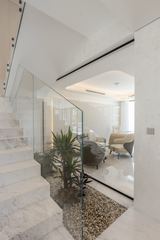 Photograph: the stair and garden, the finished villa, Cluster 39, Villa 1, Jumeirah Islands, by Fajr Interiors