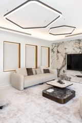 Photograph: the living room, the finished villa, Cluster 39, Villa 1, Jumeirah Islands, by Fajr Interiors