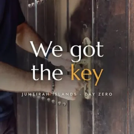 Unlocking the door of a Jumeirah Islands villa on day zero